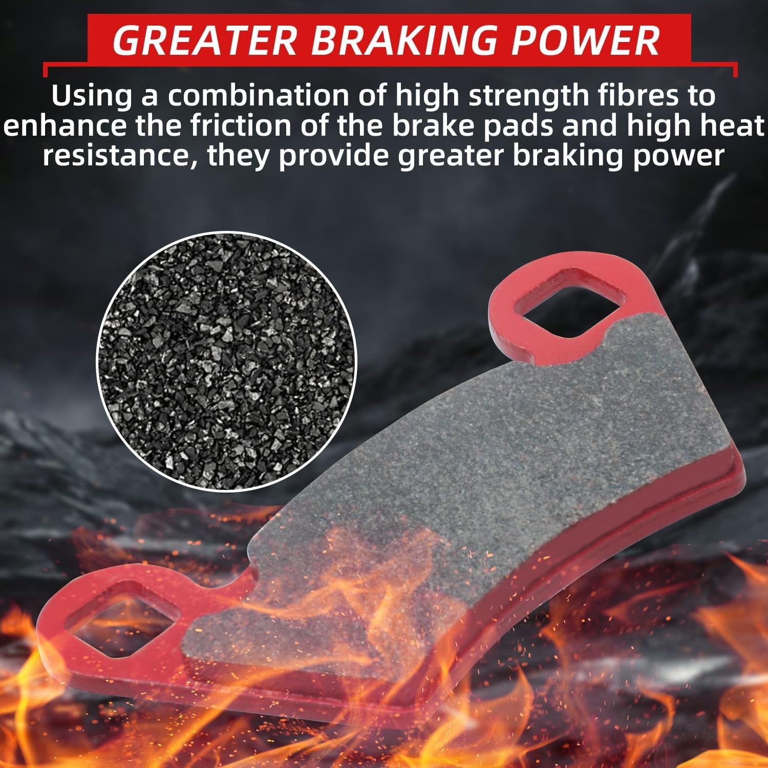 Upgraded Polaris Brake Pads Front and Rear Compatible With 2012-2018 Ranger XP 900, 2008-2013 500 700 800, 2014-2017 Diesel, 2010-2015 EV - 4 Sets Ceramic