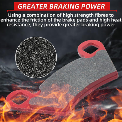Upgraded Polaris Brake Pads Front and Rear Compatible With 2012-2018 Ranger XP 900, 2008-2013 500 700 800, 2014-2017 Diesel, 2010-2015 EV - 4 Sets Ceramic
