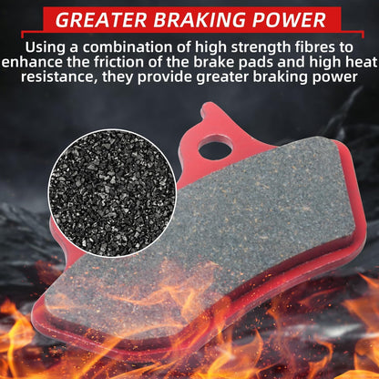 Brake Pads Front and Rear Compatible with 2000-2007 Harley Davidson Electra Glide Ultra Classic Road King Fatboy Heritage Softail Night Train Ceramic 3 sets FA400