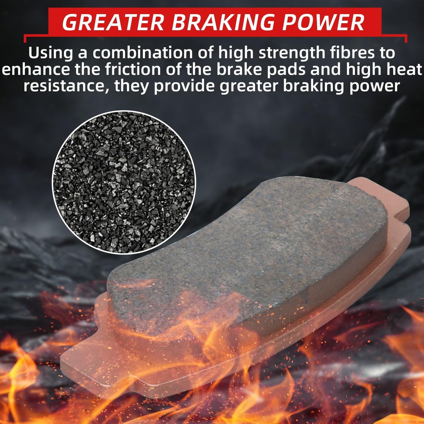 Brake Pad Front and Rear Compatible with Compatible with CF MOTO CFORCE 1000 2021-2024 CFORCE 800XC 2019-2024 CFORCE 600 2020-2024 Sintered Copper