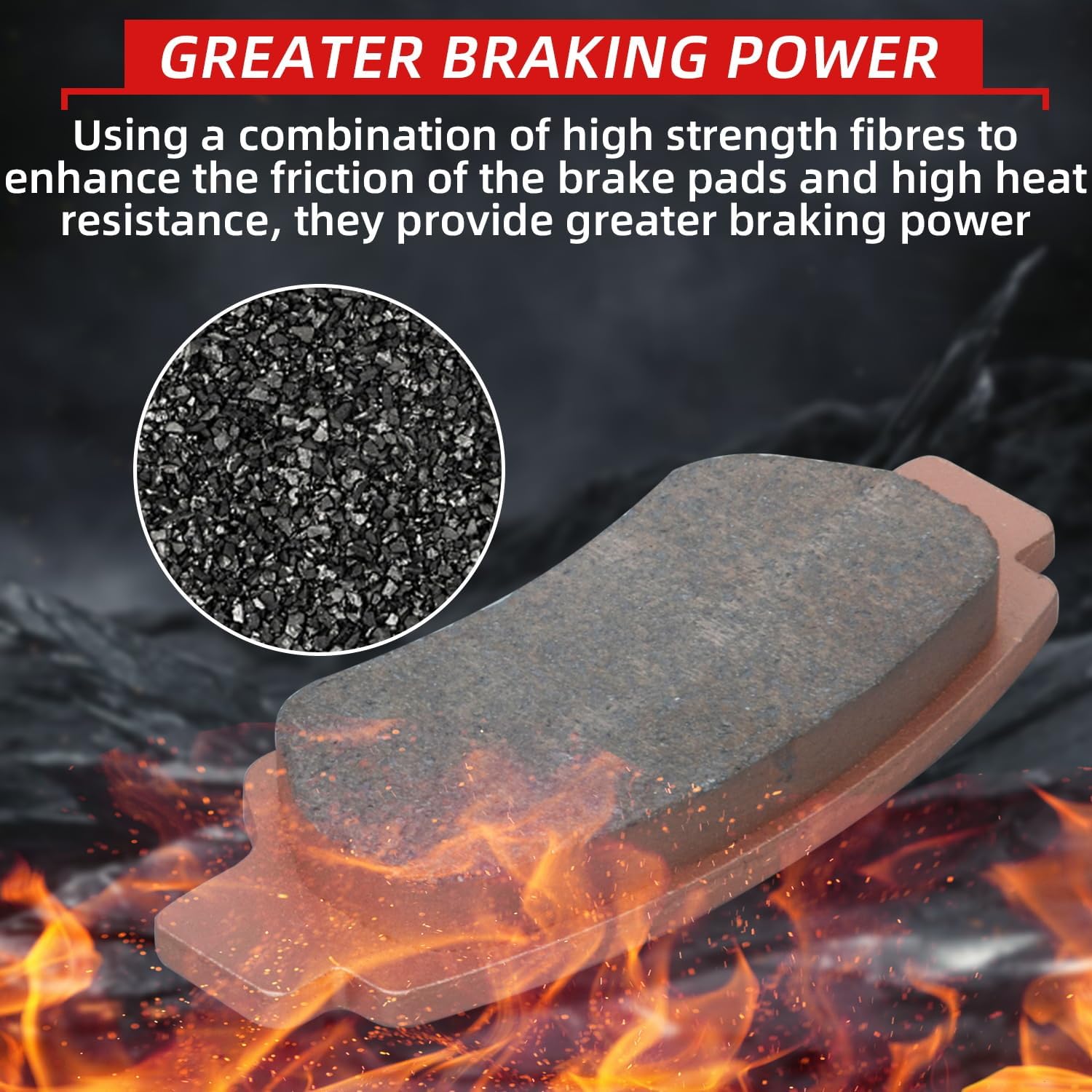 Brake Pad Front and Rear Compatible with Compatible with CF MOTO CFORCE 1000 2021-2024 CFORCE 800XC 2019-2024 CFORCE 600 2020-2024 Sintered Copper