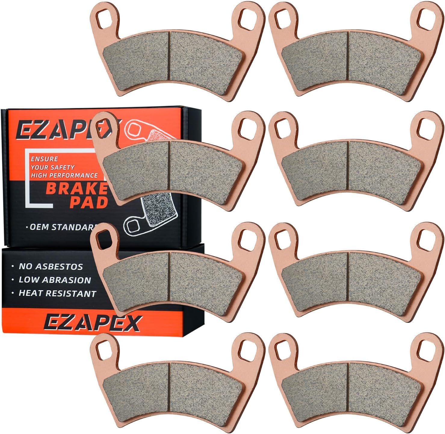 Upgraded Brake Pads Compatible with Polaris RZR XP 1000 EPS 2022 2021 2020 2019 2018 2017 2016 2015 2014 & 2014-2021 RZR 1000 XP 4 Except Premium Edition 4 Sets Sintered Copper FA452 OE 1911228