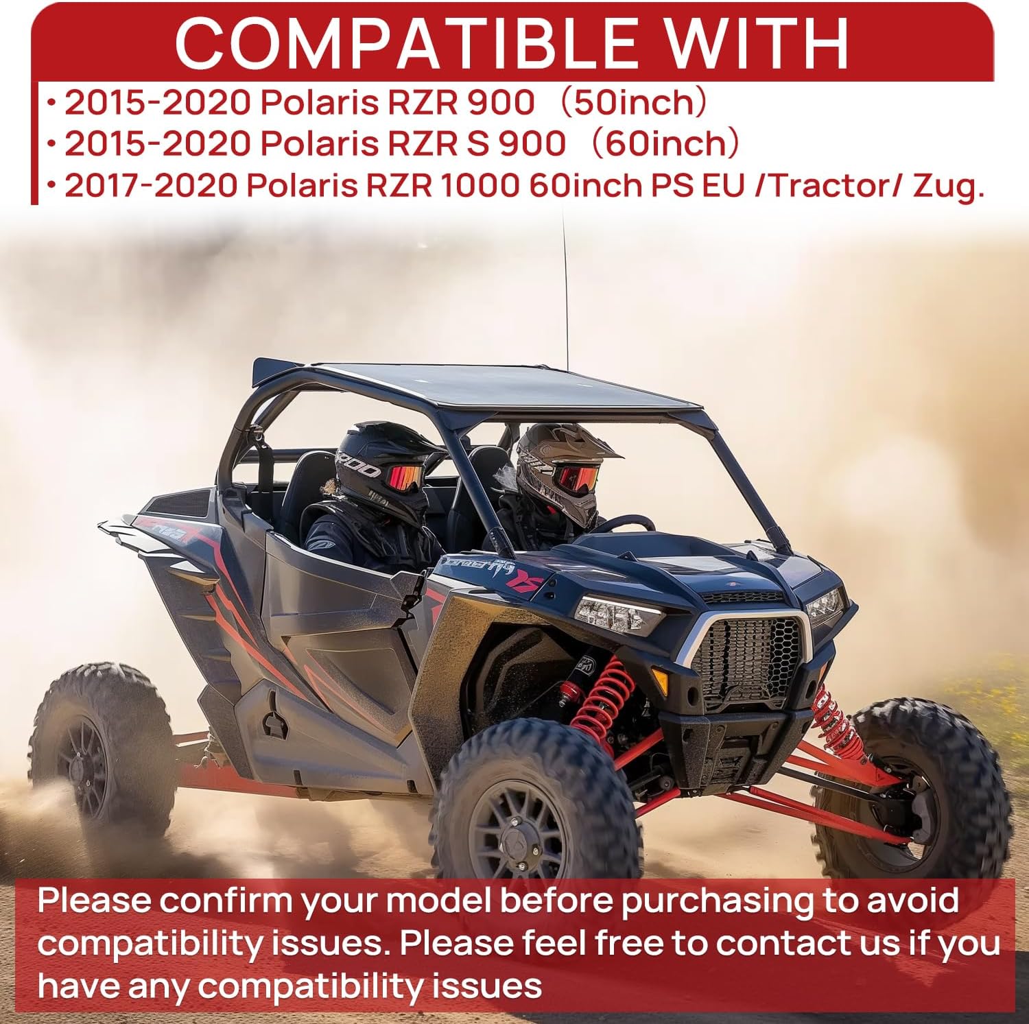 Brake Pads Front and Rear Compatible with Polaris RZR S 900 2015-2020 1000 PS EU Tractor Zug 2017-2020 4 Sets Sintered Copper 2206025