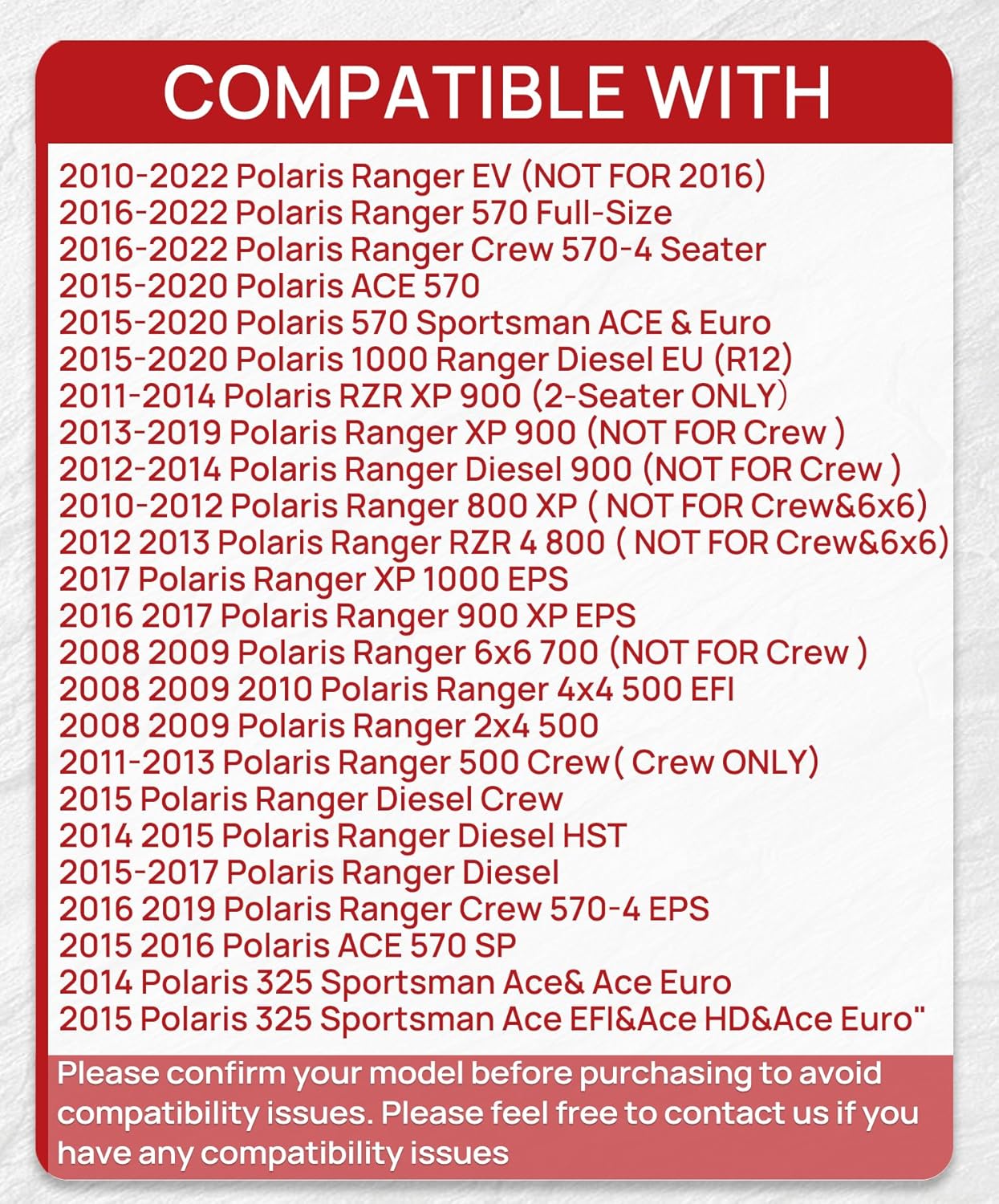 Upgraded Polaris Brake Pads Front and Rear Compatible With 2012-2018 Ranger XP 900, 2008-2013 500 700 800, 2014-2017 Diesel, 2010-2015 EV - 4 Sets Ceramic
