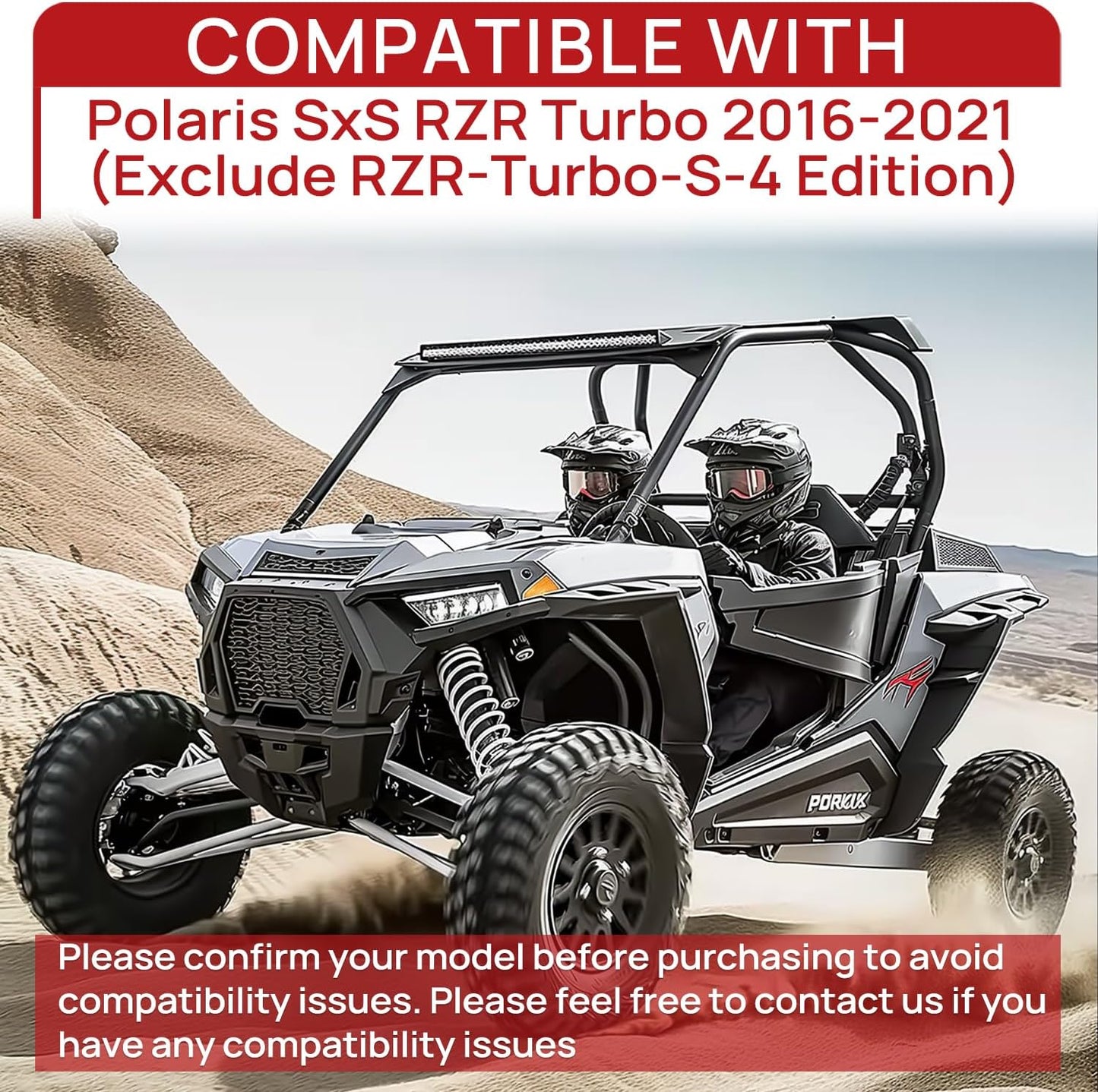 Upgraded Brake Pads Compatible with Polaris SxS RZR Turbo 2016-2021 4 Sets Ceramic FA452 FA680 OE 2206231 2208162 Front and Rear