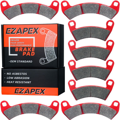 Upgraded Brake Pads Compatible with Polaris SxS RZR Turbo 2016-2021 4 Sets Ceramic FA452 FA680 OE 2206231 2208162 Front and Rear