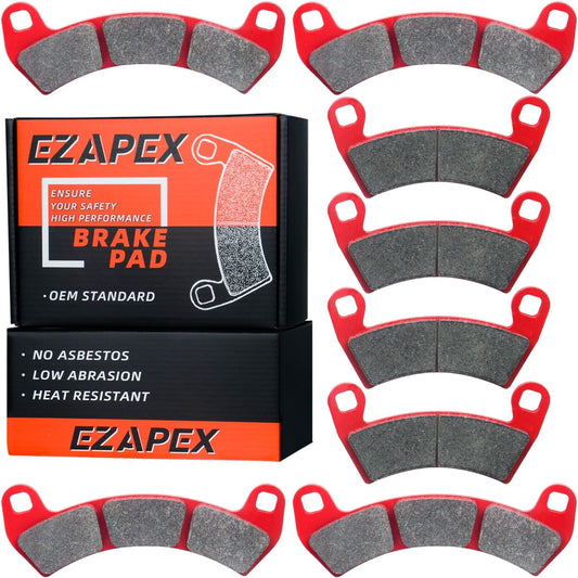 Upgraded Brake Pads Compatible with Polaris SxS RZR Turbo 2016-2021 4 Sets Ceramic FA452 FA680 OE 2206231 2208162 Front and Rear