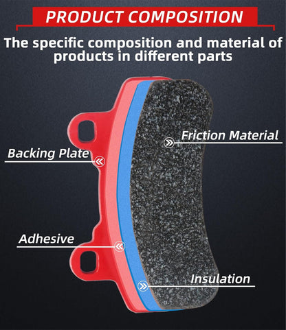 715900380 Brake Pads Front and Rear Compatible with Can Am X3 All Models 2017-2024 including MAX Trail & Sport Ceramic 4 Sets