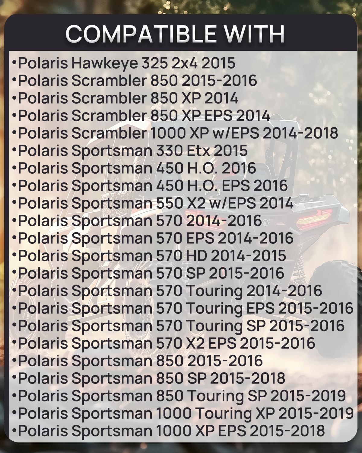 Fuel Pump Assembly Compatible With Polaris Forest 1000 Hawkeye 325 Scrambler 1000 850 Sportsman 1000 XP Sportsman 570 450 2205469