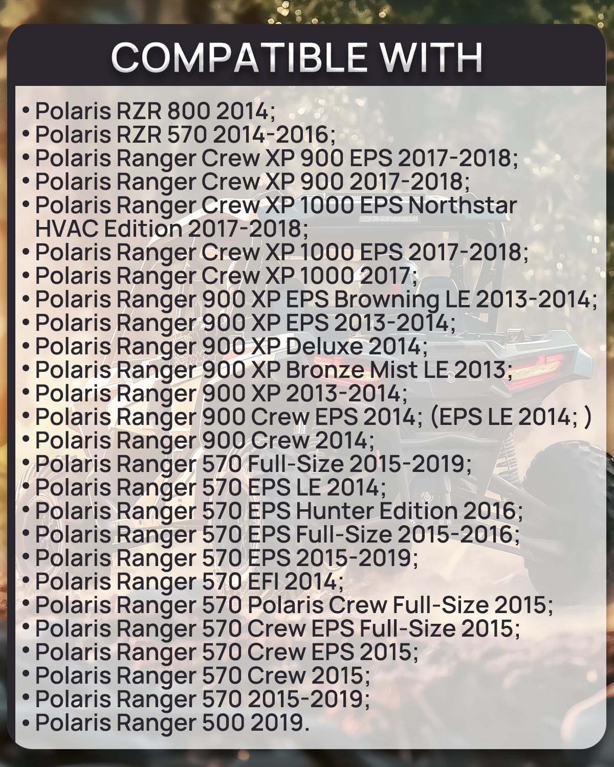 Fuel Pump Assembly Compatible With Polaris GEM Ranger 1000 XP Mud 900 Crew 1000 XP 1000 2521307 2204852 2521196