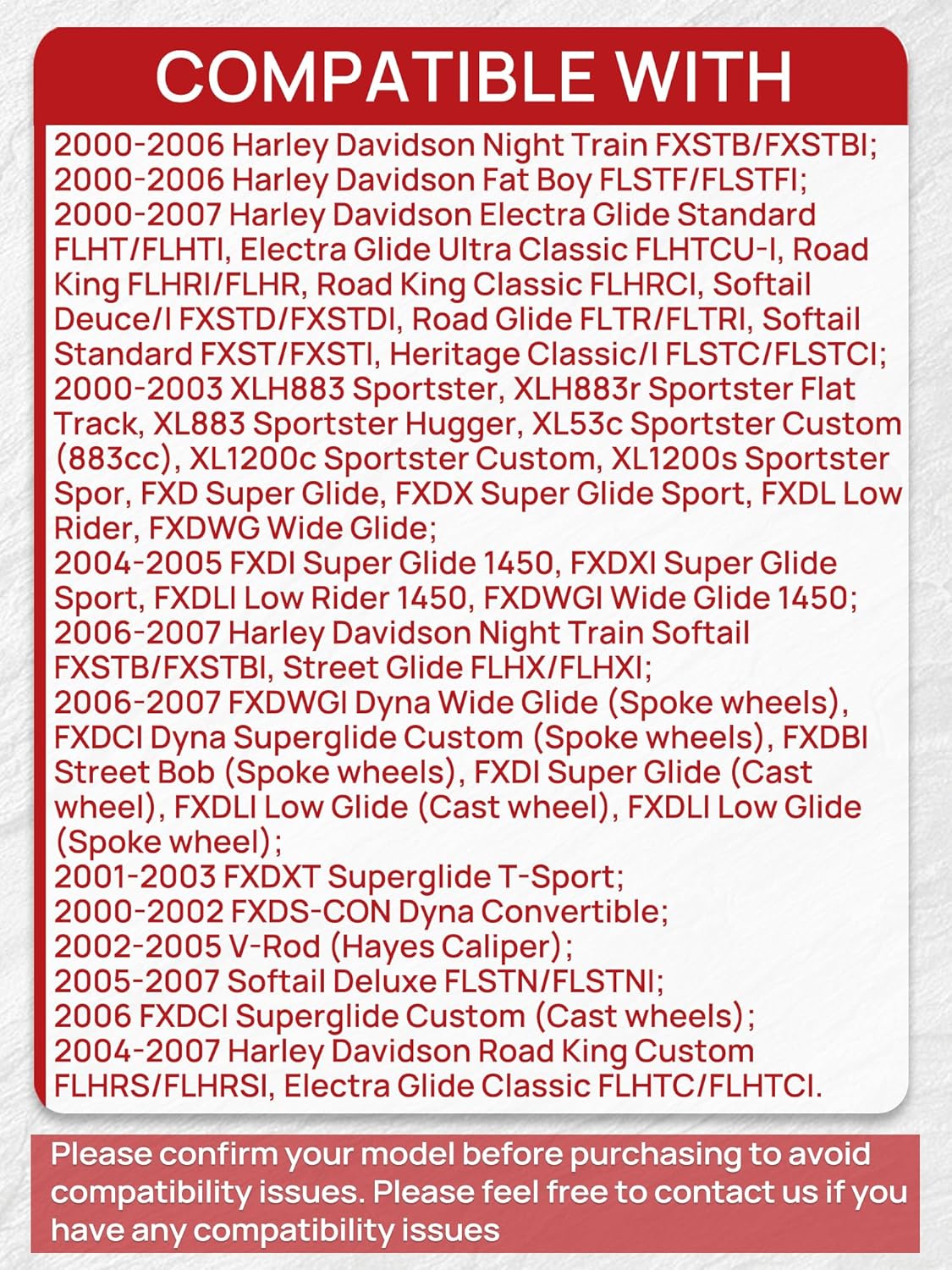 Brake Pads Front and Rear Compatible with 2000-2007 Harley Davidson Electra Glide Ultra Classic Road King Fatboy Heritage Softail Night Train Sintered Copper 3 sets FA400